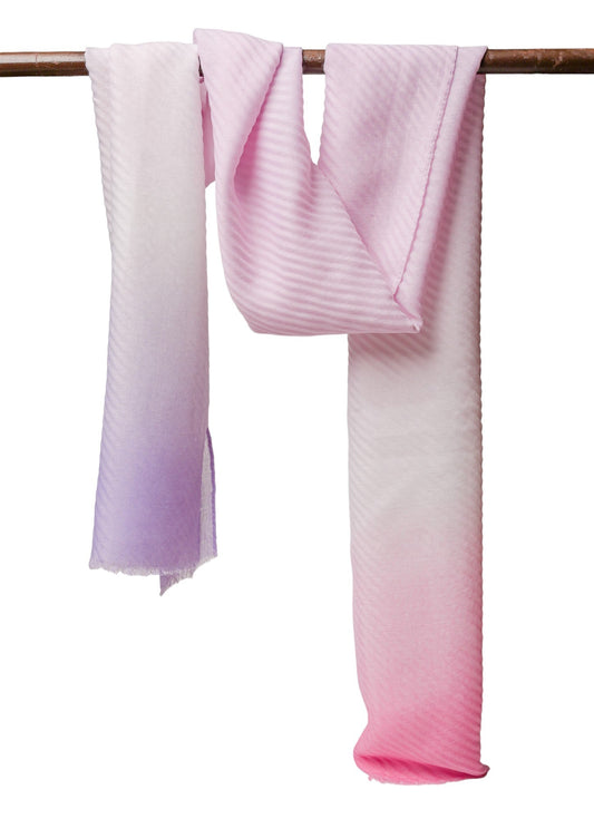 Crinkle Lawn Hijab - Pink & Lavender