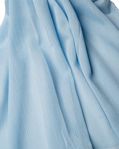 Crinkle Chiffon Hijab Light Blue