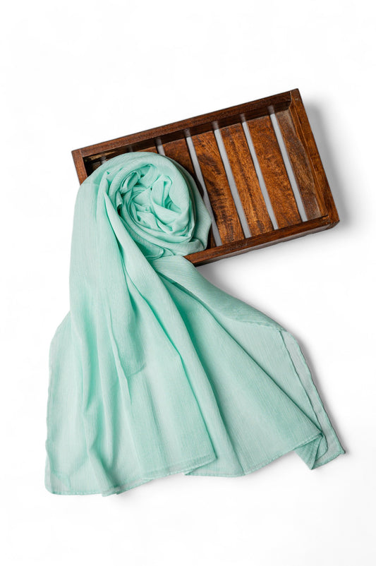 Crinkle Chiffon Hijab Sea Green