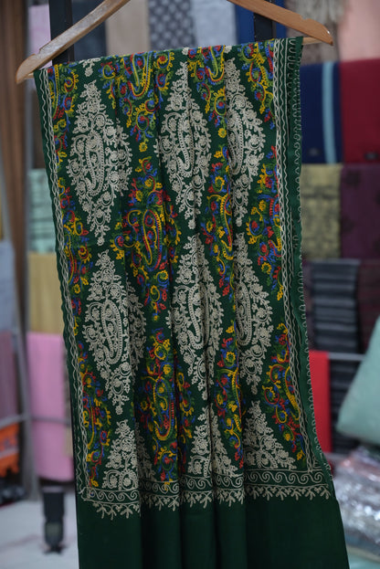 Embroidery Pashmina Shawl Green