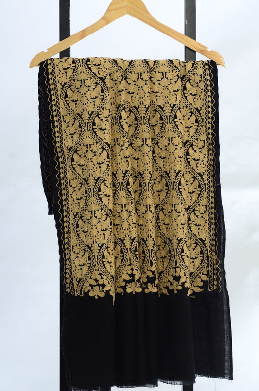 Embroidery Pashmina Shawl Black