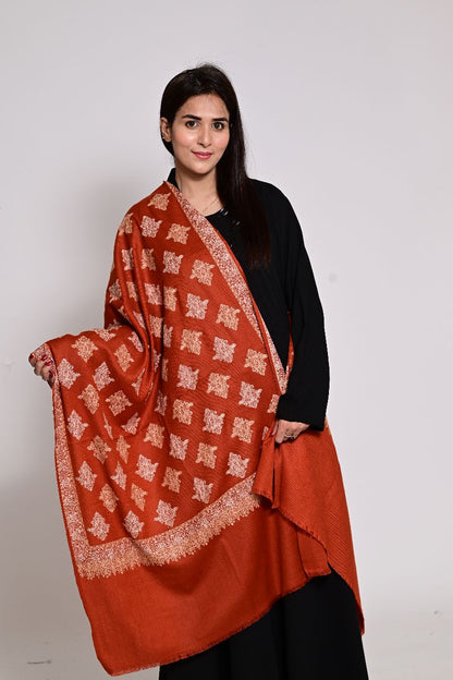 One Piece Open Embroidered Shawl