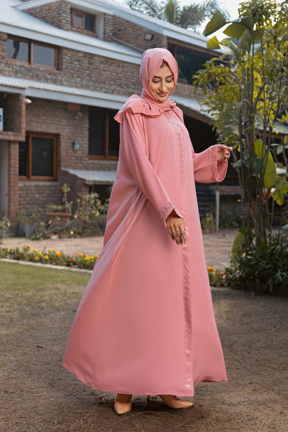 Pink Stone Abaya