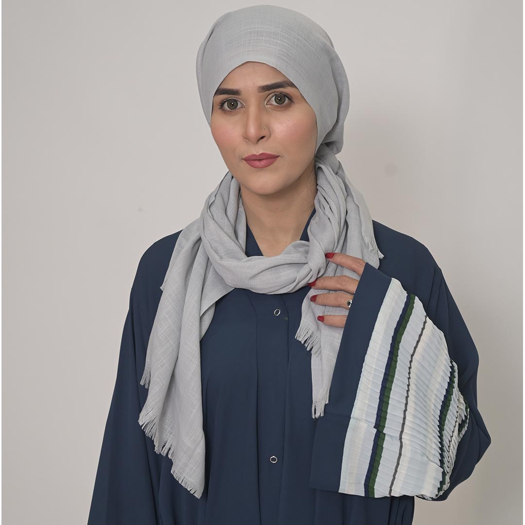 Casual Wear Dual Fabrics Georgette & Crash Printed Abaya