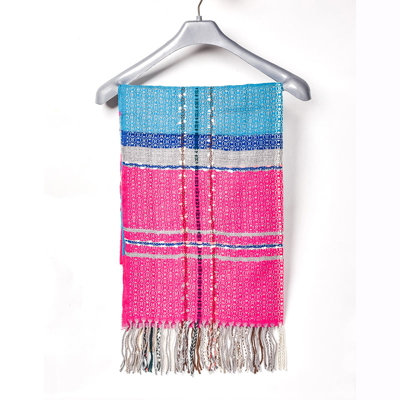 Casual Colorful Shawl Woolen with Strips
