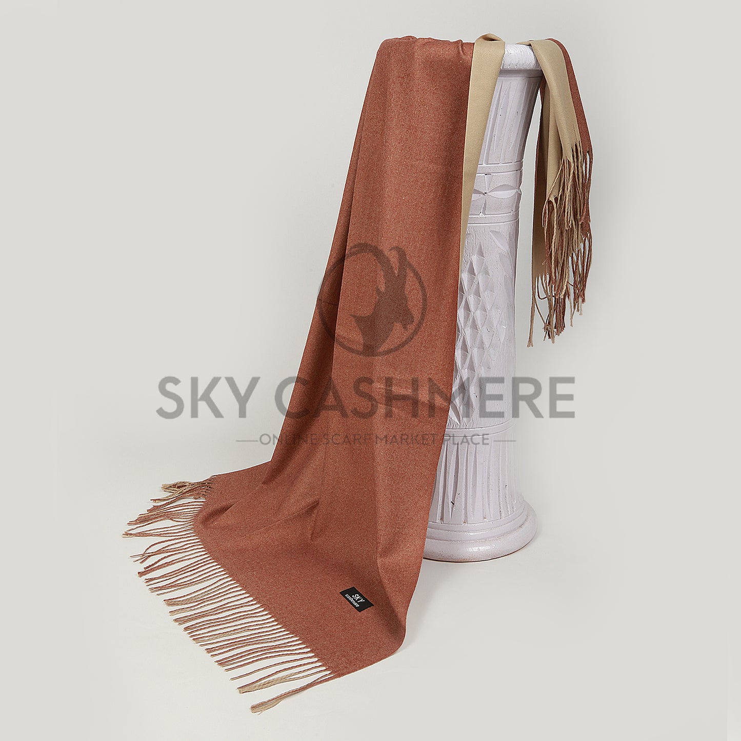 Sky Twotone Stole- Brown