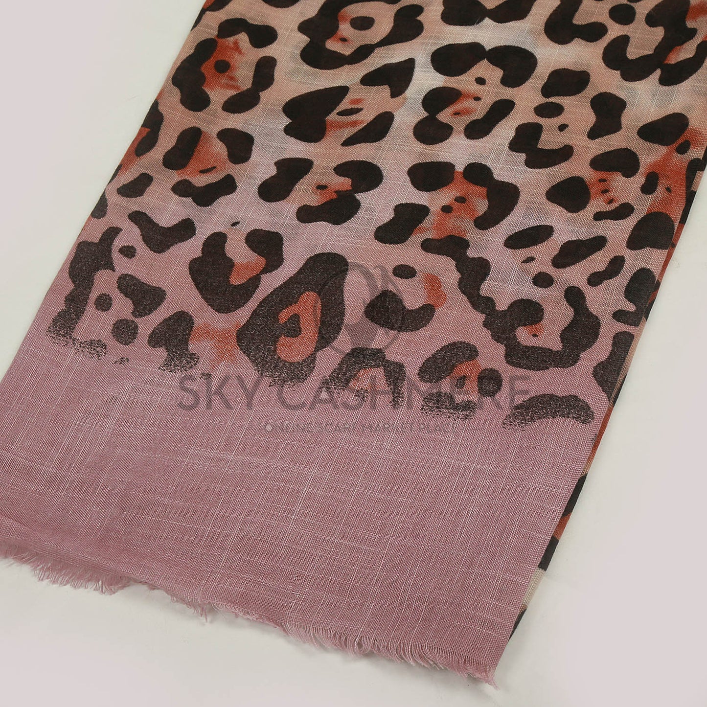Turkish Lawn Self Texture with Tiger Print Soft & smooth Fabric - Puce