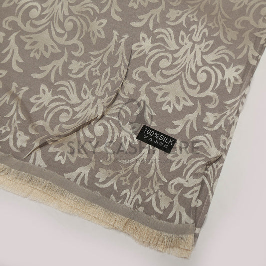 Cotton Silk Self Printed Stroller - Slate Gray