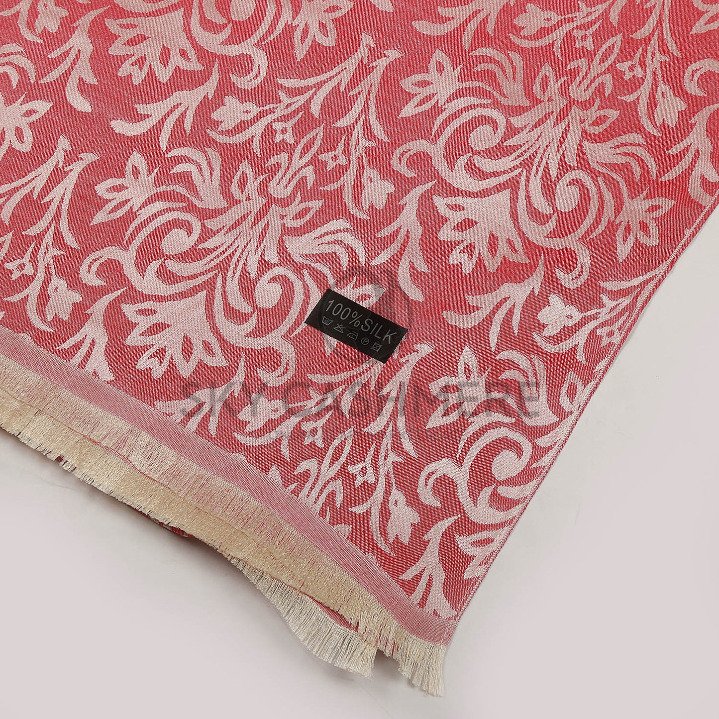 Cotton Silk Self Printed Stroller - Blush